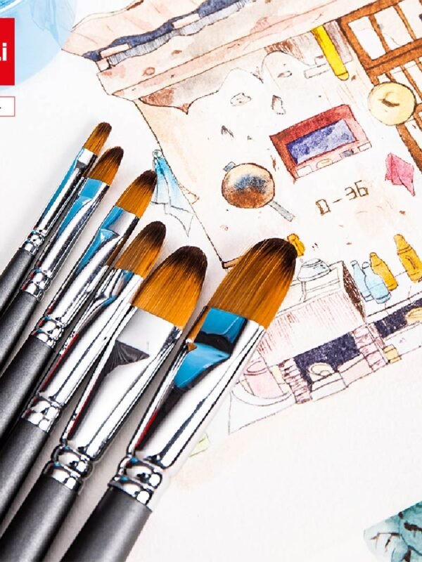 73894-2 ديلي مجموعة فرشاة ألوان زيتي + غواش + أكرليك - مشطوف - رمادي - E73894